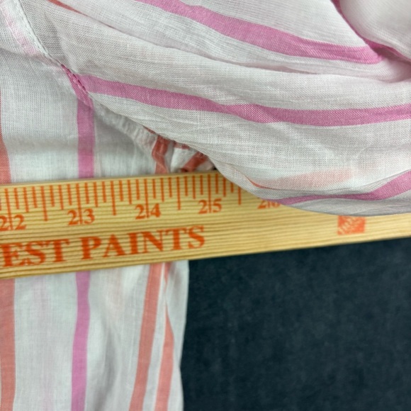 Fabletics set Cotton Voile Oversized Lite Striped Shirt high waist shorts Large - Picture 6 of 16